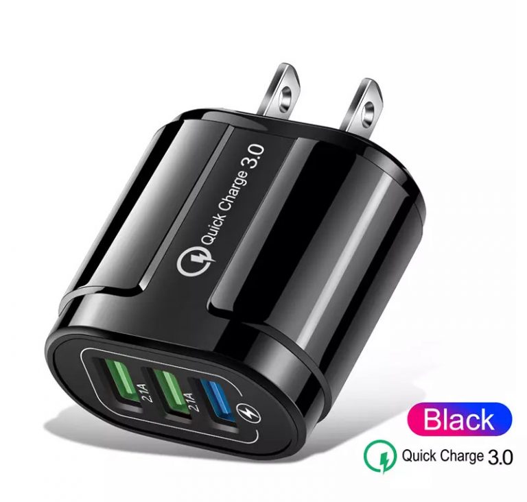 QC3.0USB3ポート ACチャージャー